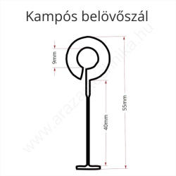 Printex Kampós - gyűrű 40mm belövőszál (5.000 szál/#) Standard (50S)