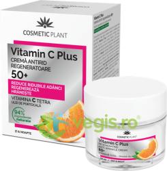 Cosmetic Plant Vitamin C Plus Crema de Fata Antirid Regeneratoare 50+ cu Vitamina C Tetra si Ulei de Portocala 50ml