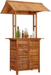 vidaXL Masă de bar exterior cu acoperiș, 122x106x217 cm, lemn acacia (45909)
