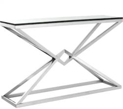 Settimo Consola moderna argintie cu blat din sticla Grand 120 x 40 cm (EV034)