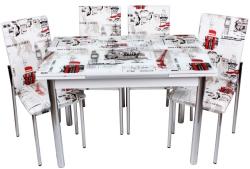 Seloo Set masa extensibila cu 4 scaune Orase