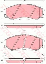 TRW set placute frana, frana disc TRW COTEC GDB3244 (GDB3244)