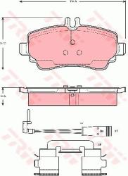 TRW set placute frana, frana disc TRW GDB1480 (GDB1480)