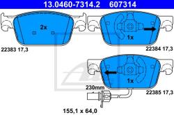 ATE set placute frana, frana disc ATE 13.0460-7314.2 (13.0460-7314.2)