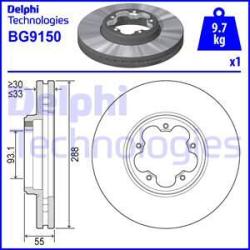 DELPHI Disc frana DELPHI BG9150 (BG9150) - automobilus
