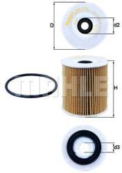 MAHLE Filtru ulei MAHLE OX 175D (OX 175D) - automobilus