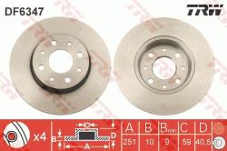 TRW Disc frana TRW DF6347 (DF6347) - automobilus