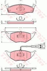 TRW set placute frana, frana disc TRW GDB1474 (GDB1474) - automobilus
