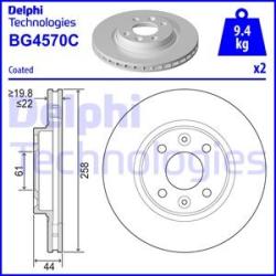 DELPHI Disc frana DELPHI BG4570C - automobilus
