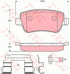 TRW set placute frana, frana disc TRW GDB1638 - automobilus