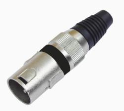 Omnitronic - XLR plug 3pin bk 10x - dj-sound-light
