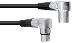 Omnitronic - XLR cable 3pin 3m 90° bk - dj-sound-light