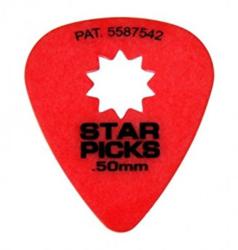 EVERLY - Star picks gitár pengető 0.50 mm piros - dj-sound-light