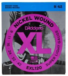 D'ADDARIO - EXL120 Nickel Wound Super Light 9-42 elektromos gitárhúr - dj-sound-light