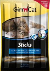 GimCat Sticks lazacos és pisztrángos rudak cicáknak (4db)