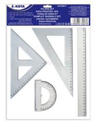  Vonalzókészlet, 30cm, vonalzó, szögmérő, 45° és 60° háromszög vonalzók 4 db/csom (CCP2017) (CCP2017)