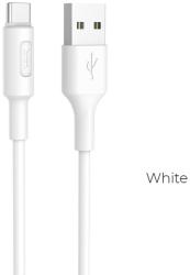 Adatkábel: Type-C (USB-C) / USB 3.0 fehér adatkábel 1m