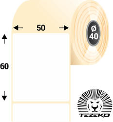 Tezeko 50 mm * 60 mm, öntapadós műanyag etikett címke (1000 címke/tekercs) (M0500006000-001)