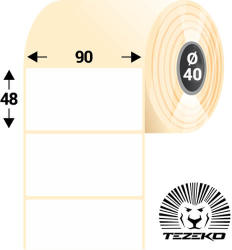 Tezeko 90 mm * 48 mm, öntapadós termál etikett címke (800 címke/tekercs) (T0900004800-001)