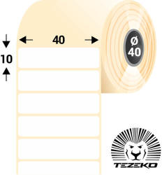 Tezeko 40 * 10 mm, öntapadós műanyag etikett címke (2000 címke/tekercs) (M0400001000-002) - dunasp