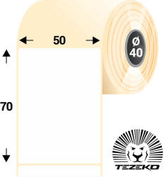 Tezeko 50*70 mm, öntapadós papír etikett címke (1000 címke/tekercs) (P0500007000-001) - dunasp