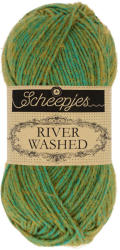 Scheepjes River Washed 951 Amazon - zöld-narancs fonal