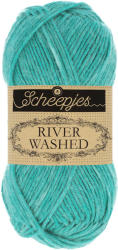 Scheepjes River Washed 952 Rhine - türkiz-szürke fonal