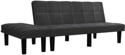 vidaXL Canapea cu 2 locuri, negru, piele ecologică (284759) Canapea