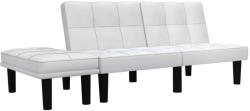 vidaXL Canapea cu 2 locuri, alb, piele ecologică (284758) Canapea