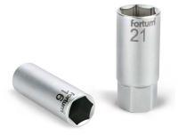 Fortum gyertyakulcs dugófej 1/2", 61CrV5; 21mm, gumírozott (4700901)