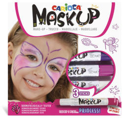 Creioane machiaj fata CARIOCA Mask-Up Princess, 3 culori/set