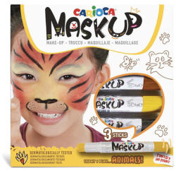 Creioane machiaj fata CARIOCA Mask-Up Animals, 3 culori/set