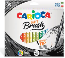 CARIOCA Carioci tip pensula CARIOCA Super Brush, 20 culori/set