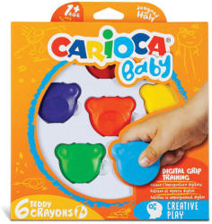 CARIOCA Creioane cerate CARIOCA Baby 1 Teddy, 6 culori/set