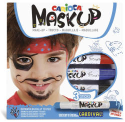 Creioane machiaj fata CARIOCA Mask-Up Carnival, 3 culori/set