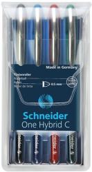 Schneider Rollertoll készlet, 0, 5 mm, SCHNEIDER One Hybrid C , 4 szín (TSCOHC05K4)