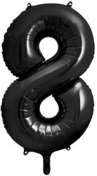 PartyDeco S. r. o 8. szám, fólia lufi, 86 cm, fekete