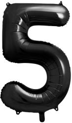 PartyDeco S. r. o 5. szám, fólia lufi, 86 cm, fekete