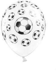PartyDeco S. r. o Fehér pasztel lufi, labda motivumokkal, 5 db/cs