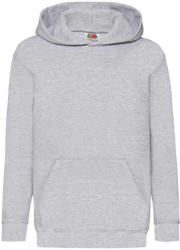 Fruit of the Loom Gyerek Pulóver Kapucnis Hosszú ujjú Fruit of the Loom Classic Hooded Sweat Kids - 164 (14-15), Heather szürke