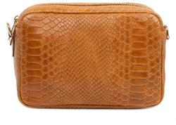 Manier Gentuta piele maro deschis imprimeu sarpe GF2848