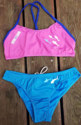 BornToSwim Costum de baie de damă borntoswim sharks bikini blue/pink l Costum de baie dama
