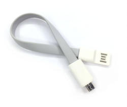 CE Contact Electric Cablu de date USB-Micro USB Magnetic gri, USB v2.0, 22 cm (10102293)