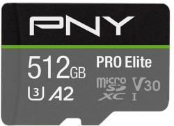 PNY microSDXC Pro Elite 512GB P-SDUX512U3100PRO-GE