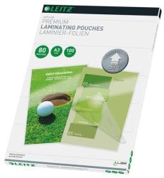 LEITZ Meleglamináló fólia, 80 mikron, A3, fényes, UDT technológiával, LEITZ iLam (E74850000)
