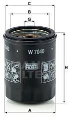 Mann-filter Filtru ulei MANN-FILTER W 7040 (W 7040) - automobilus