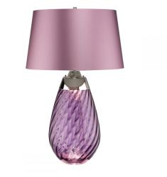 Elstead Lighting Veioză decorativa Lena L, violet, D: 46cm H: 74cm, 1xE27+1xGU10 LED, 2 comutatoare, LENA-TL-L-PLUM (LENA-TL-L-PLUM)