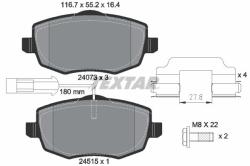 TEXTAR set placute frana, frana disc TEXTAR Q+ 2407304 (2407304)