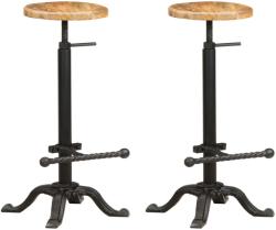 vidaXL Scaune de bar, 2 buc. , lemn masiv de mango (286245)