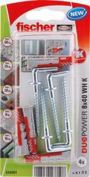 Fischer Duopower 4db 8x40 dübel kampóval (535001)